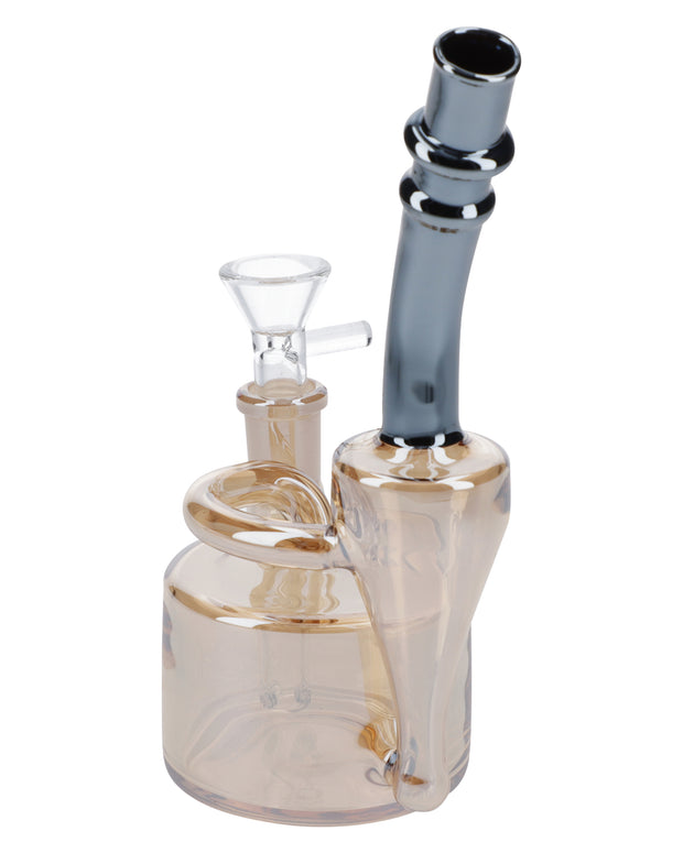 Electronic Painting Bubbler w/Bowl & Quartz-Champagne Gold-6in(RCL-S-Y