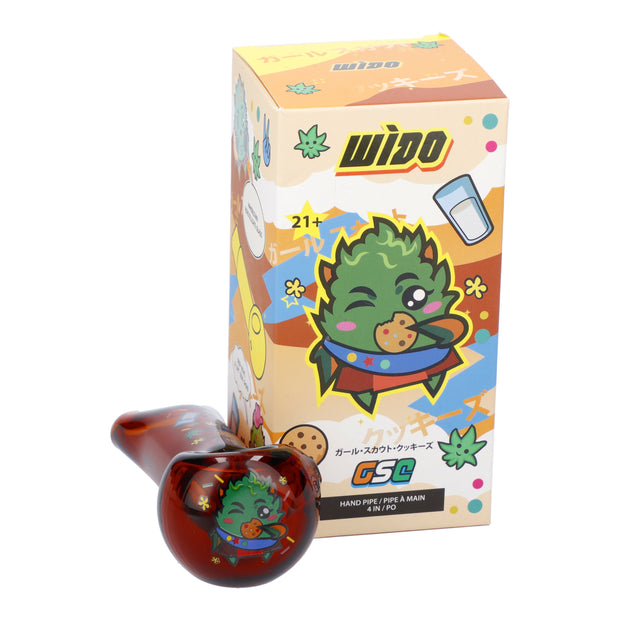 4" GSC Hand Pipe - Transparent Amber