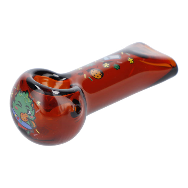 4" GSC Hand Pipe - Transparent Amber