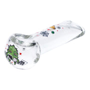 4" White Widow Hand Pipe - Clear