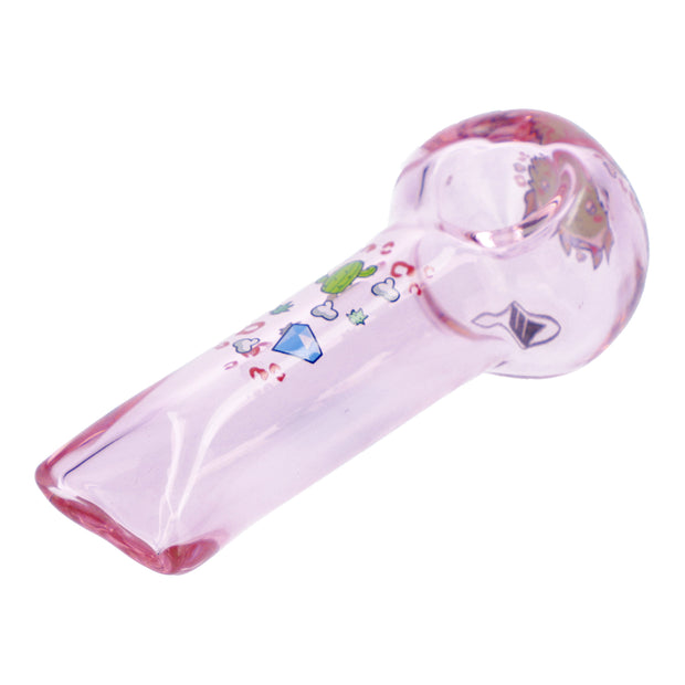 4" Pink Kush Hand Pipe - Transparent Pink