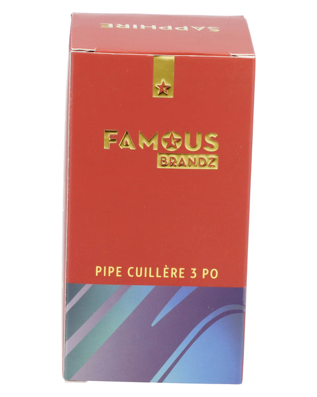Famous X-Sapphire Fumed Spoon Hand Pipe-Blue-3in