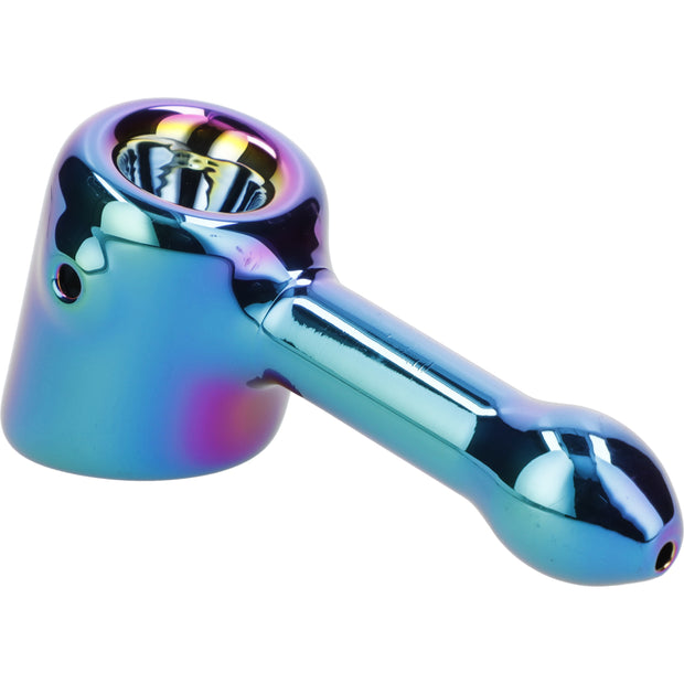 Famous X-Prism Fumed Hammer Pipe-Rainbow-4in.