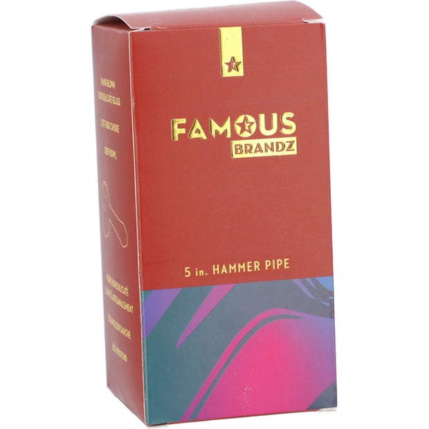 Famous X-Prism Fumed Hammer Pipe-Rainbow-4in.