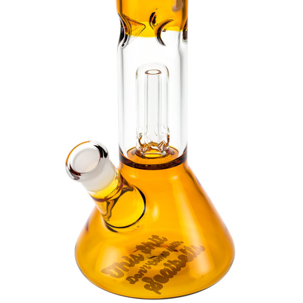 BEACH BUM YELLOW 12 IN BEAKER WATER PIPE