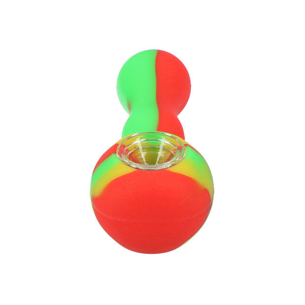 Silicone Pipe w/Glass Bowl & Secret Storage assorted