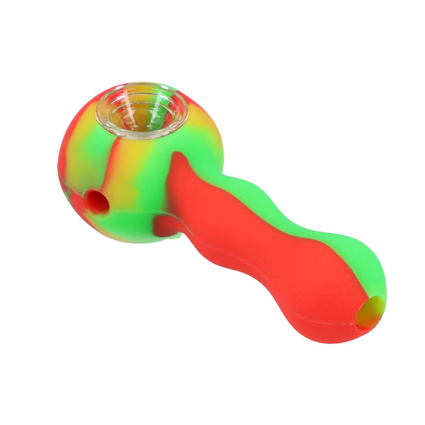 Silicone Pipe w/Glass Bowl & Secret Storage assorted