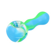 Silicone Pipe w/Glass Bowl & Secret Storage assorted