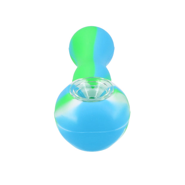 Silicone Pipe w/Glass Bowl & Secret Storage assorted