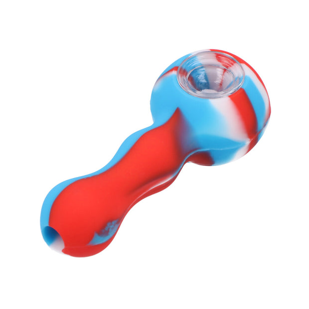 Silicone Pipe w/Glass Bowl & Secret Storage assorted