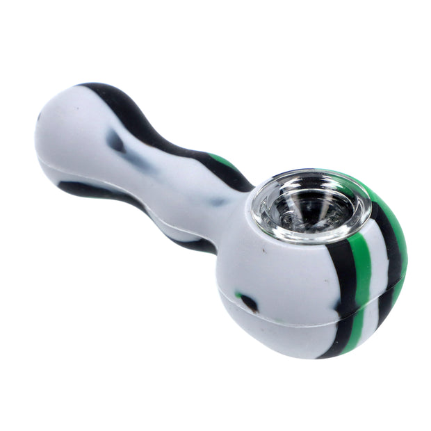 Silicone Pipe w/Glass Bowl & Secret Storage assorted