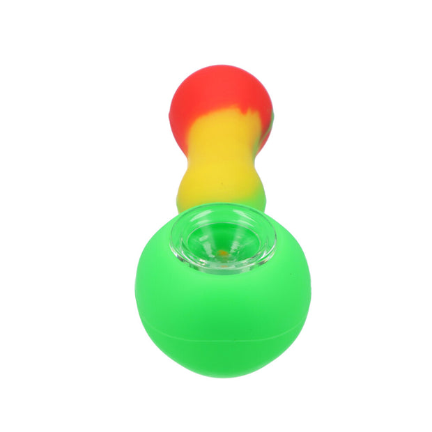 Silicone Pipe w/Glass Bowl & Secret Storage assorted