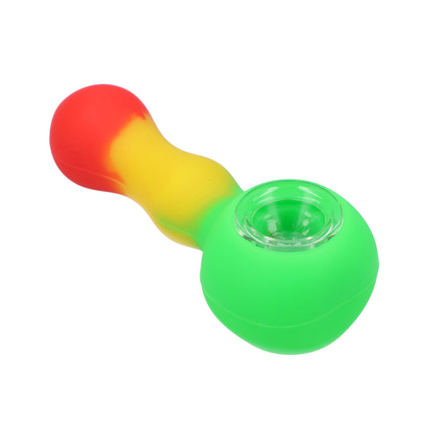 Silicone Pipe w/Glass Bowl & Secret Storage assorted