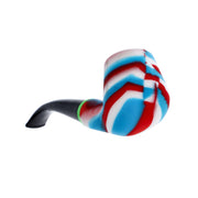 Silicone Sherlock Pipe w/ Plastic Mouthpiece & Steel Bowl assorted