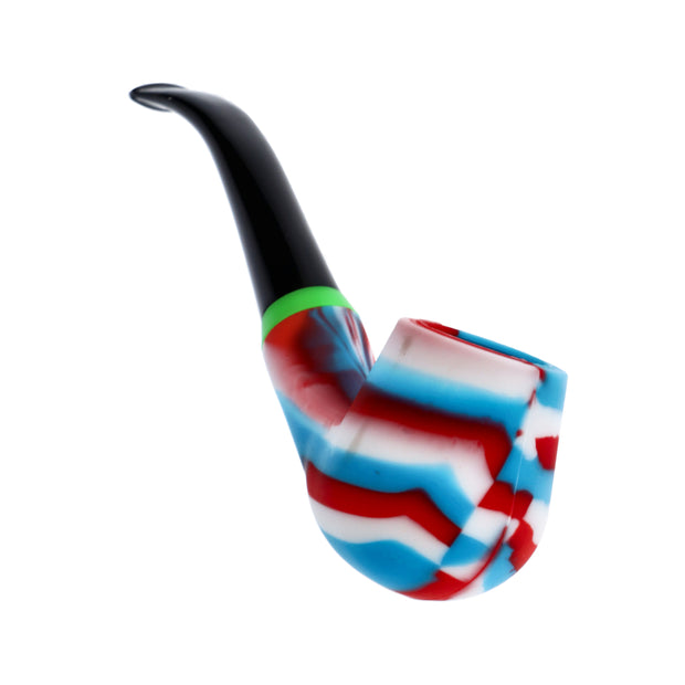 Silicone Sherlock Pipe w/ Plastic Mouthpiece & Steel Bowl assorted