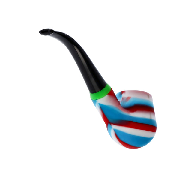 Silicone Sherlock Pipe w/ Plastic Mouthpiece & Steel Bowl assorted