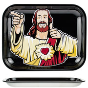 Buddy Christ Black Rolling Tray