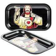 Buddy Christ Black Rolling Tray