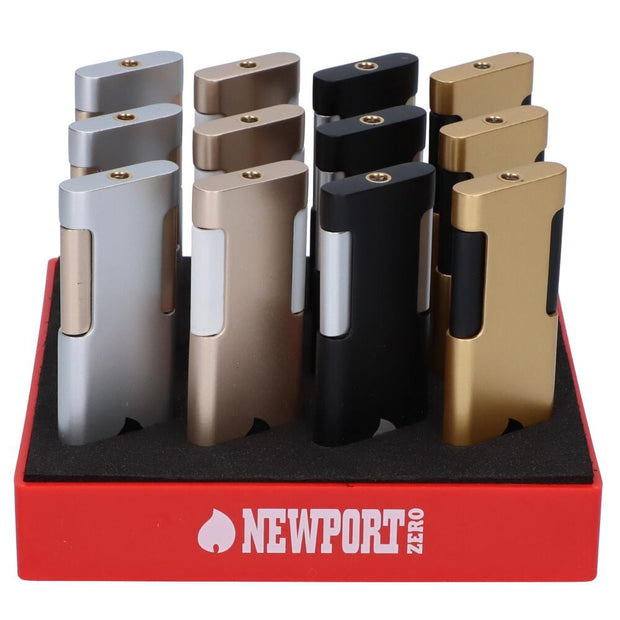 Newport Zero Thin Windproof Torch Lighters Ð Assorted Ð 12 Pack