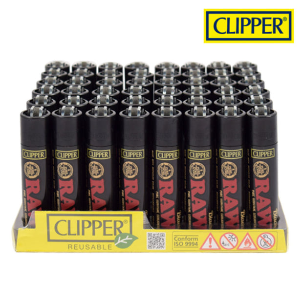 RAW Clipper Lighters Ð Black Ð 48/Tray