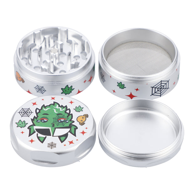 55mm White Widow 3 Stage Grinder - Silver