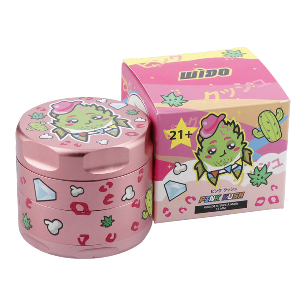 55mm Pink Kush 3 Stage Grinder - Pink