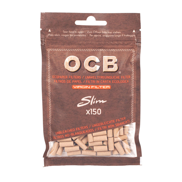OCB Unbleached Ecopaper Filters Ð Slim Ð 10 Packs x 150 Pieces