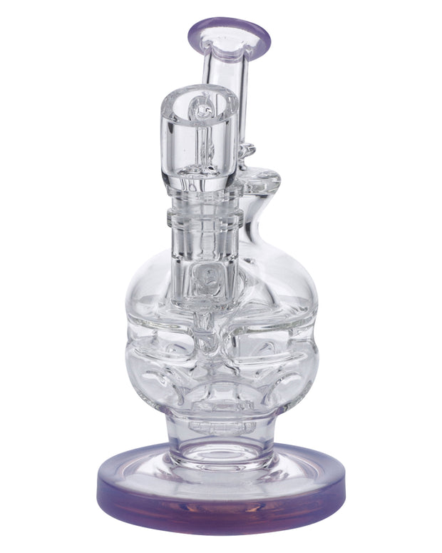 6" Swiss Perc Recycler Rig - Milky Purple