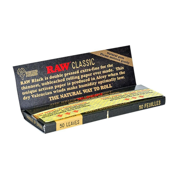 Raw Black Calssic Rolling Papers 1 1/4