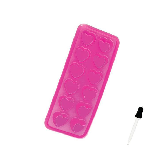 Silicone Ice Cube Tray with dropper - Heart