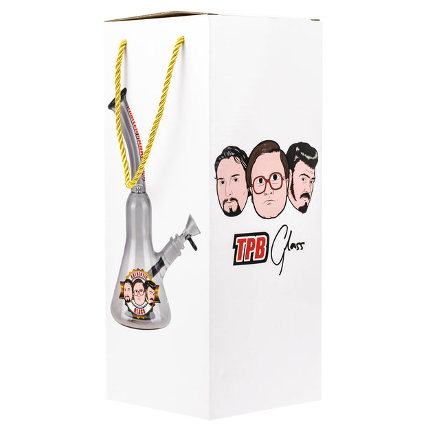 TRAILER PARK BOYS AUTHENTIC ICE GLASS 12 IN BEAKER WATER PIPE