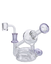 Bubbler w/Bowl & Quartz Banger-Purple-6in(RCL-S-J08PP)