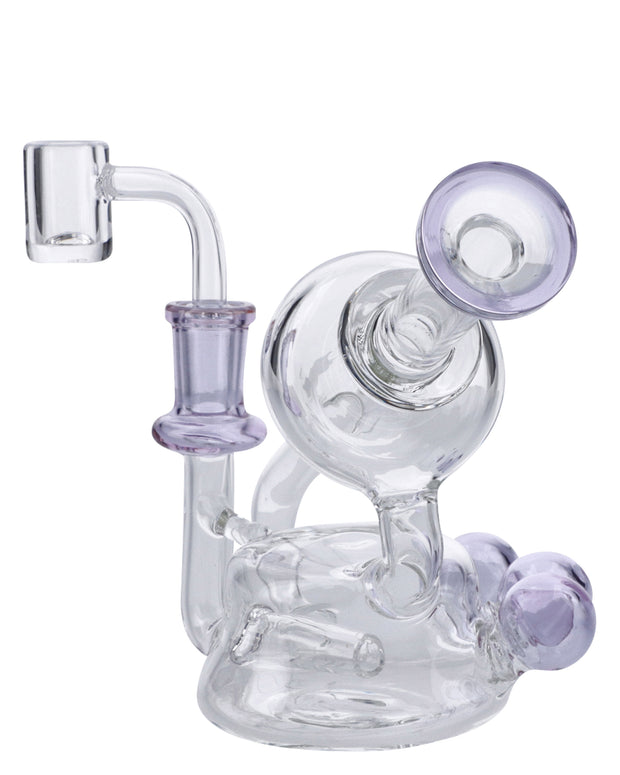 Bubbler w/Bowl & Quartz Banger-Purple-6in(RCL-S-J08PP)