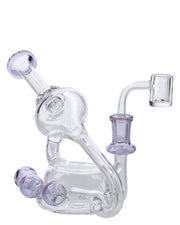 Bubbler w/Bowl & Quartz Banger-Purple-6in(RCL-S-J08PP)