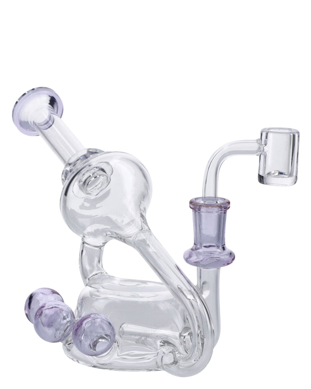 Bubbler w/Bowl & Quartz Banger-Purple-6in(RCL-S-J08PP)