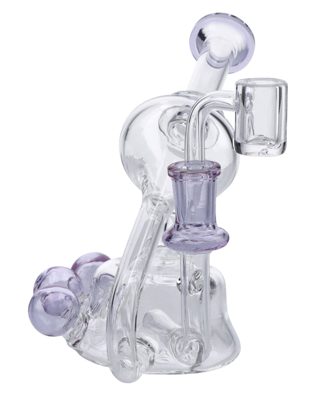 Bubbler w/Bowl & Quartz Banger-Purple-6in(RCL-S-J08PP)
