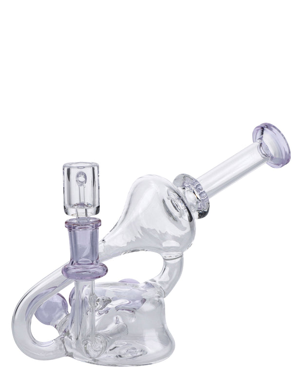 Bubbler w/Bowl & Quartz Banger-Purple-6in(RCL-S-J08PP)