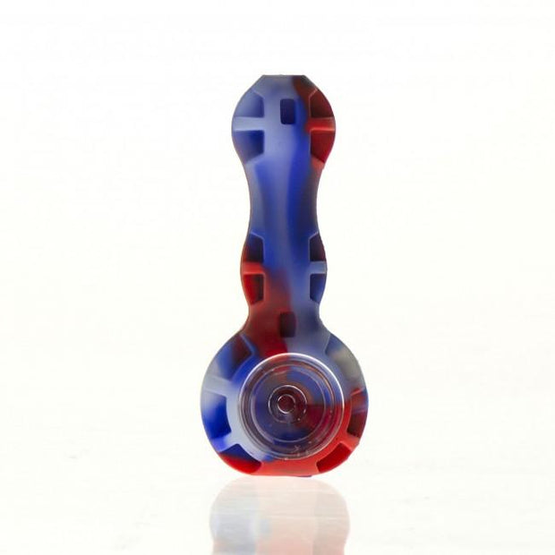 Silicone Pipe 4" with glass bowl, dab tool and secret storage