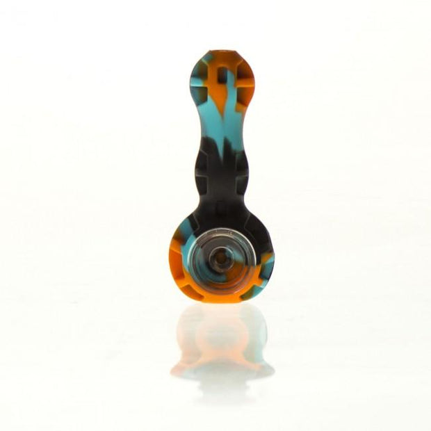 Silicone Pipe 4" with glass bowl, dab tool and secret storage