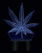 3D Cannabis Leaf Lamp