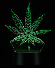3D Cannabis Leaf Lamp
