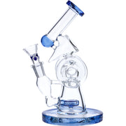 7" Hourglass Base Water Pipe - Blue