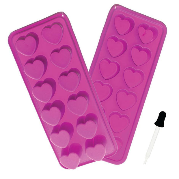 Silicone Ice Cube Tray with dropper - Heart