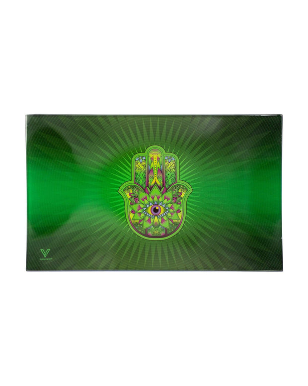 Hamsa Glass Rolling Tray