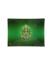 Hamsa Glass Rolling Tray
