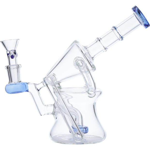 Valiant  Water Pipe Funnel Perc Recycler  Side View