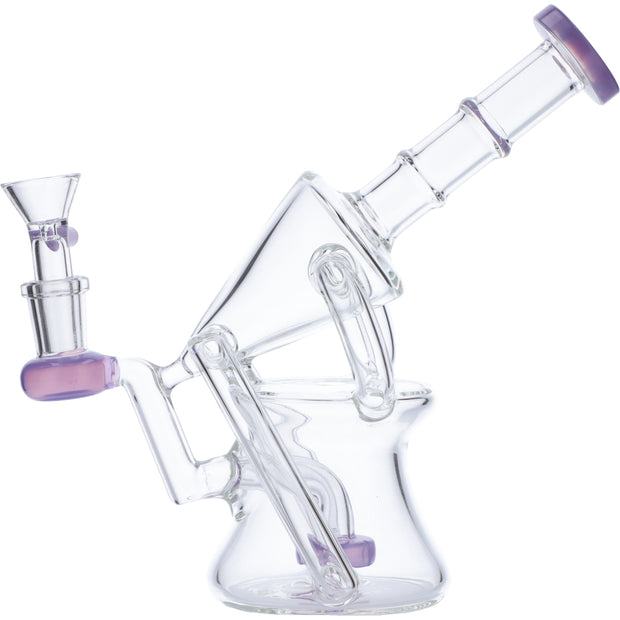 Valiant  Water Pipe Funnel Perc Recycler  Side View