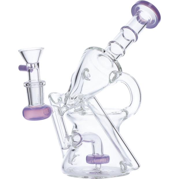 Valiant  Water Pipe Funnel Perc Recycler  Side View