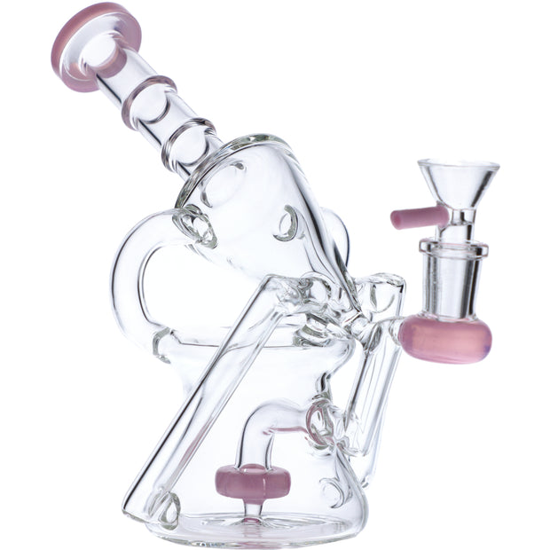 Valiant  Water Pipe Funnel Perc Recycler  Side View