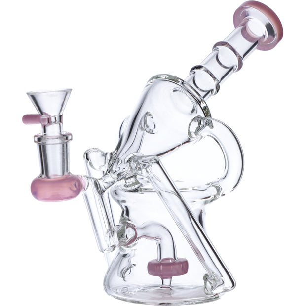 Valiant  Water Pipe Funnel Perc Recycler  Side View